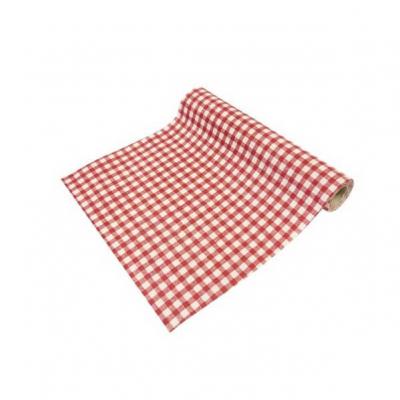 Ch555 rouleau chemin de table toile vichy rouge