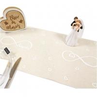 Ch561 chemin de table mariage amour infini en toile