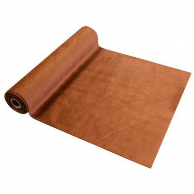 Ch577 chemin de table velours terracotta