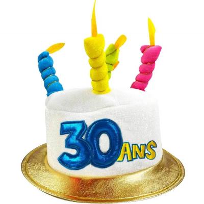Cham03 cadeau fete anniversaire adulte chapeau 30 ans multicolore