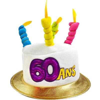Cham06 cadeau fete anniversaire adulte chapeau 60 ans multicolore