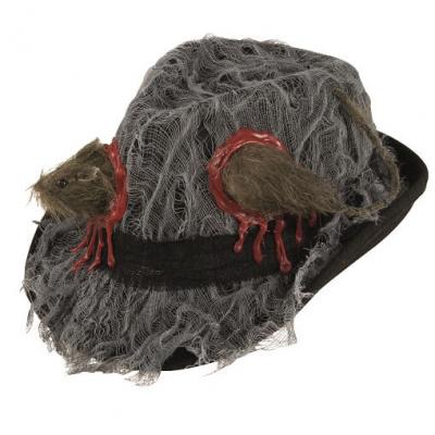 Chapeau Borsalino Halloween avec rat (x1) REF/14082