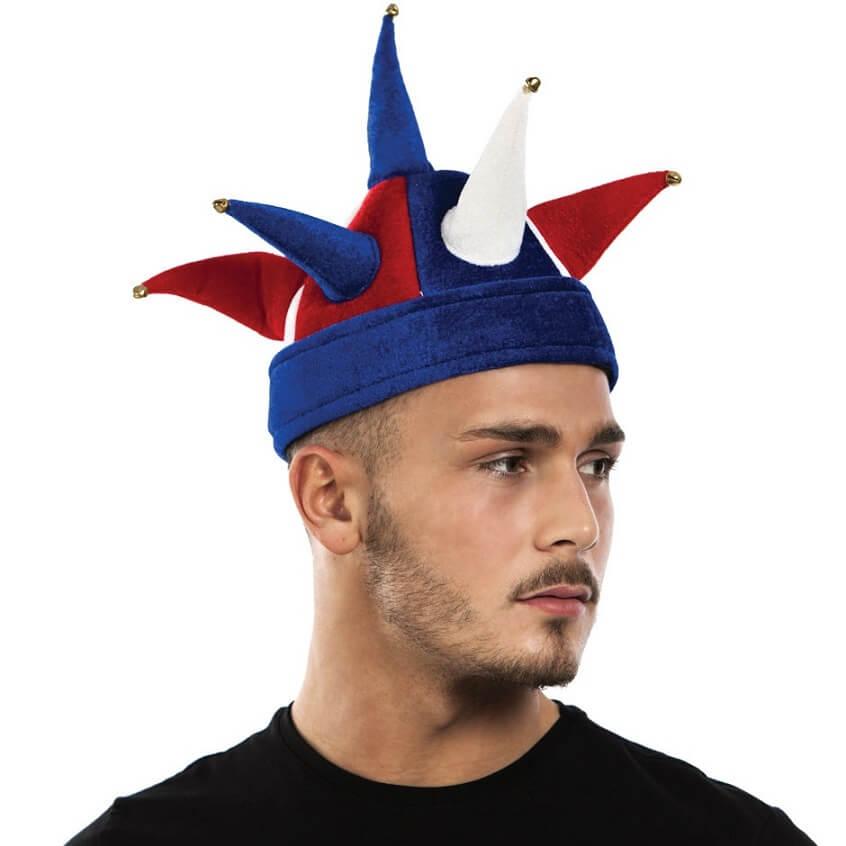 Chapeau de bouffon france bleu blanc rouge