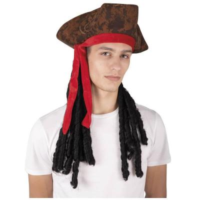 Chapeau de pirate avec dreadlocks 1