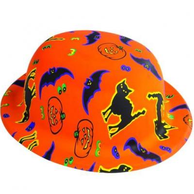 Chapeau melon halloween orange