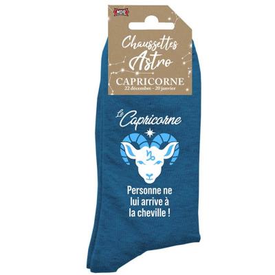 1 Paire de chaussettes 36-42 Astrologie: Capricorne REF/CHAUZF10 (Cadeau de fête humoristique)