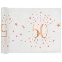 Chemin de table élégant anniversaire 20ans rose gold R/7344