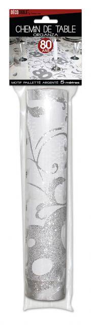 Chemin de table anniversaire 80ans