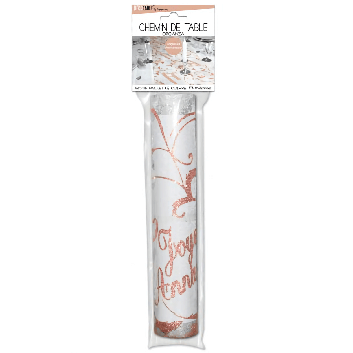 Chemin de table anniversaire cuivre