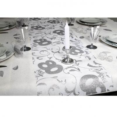 Chemin de table anniversaire: 80ans (x1) REF/CHT10