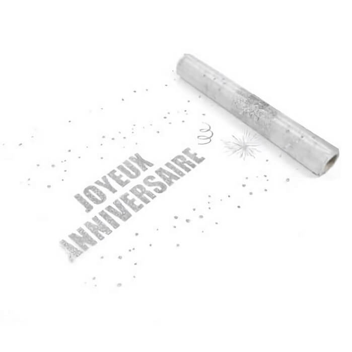 Chemin de table argent anniversaire