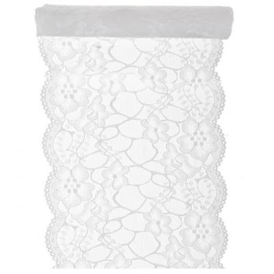 1 Joli chemin de table blanc en dentelle de 18cm x 3m REF/5290