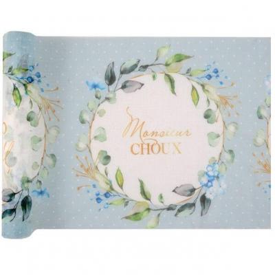 Chemin de table Baby Shower pour garçon Monsieur Choux (x1) REF/7308