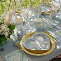 Chemin de table baby shower garcon bleu ciel