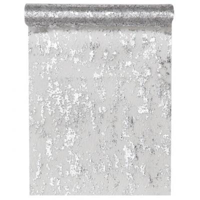 Chemin de table fantaisie brillant argent (x1) REF/4721