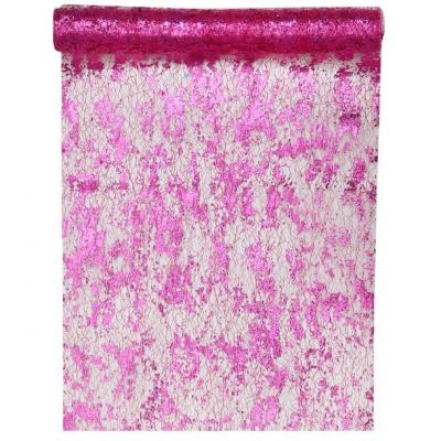 Chemin de table brillant fuchsia