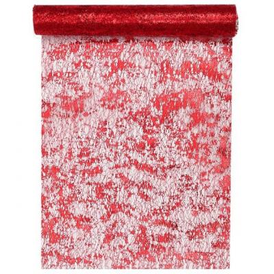 Chemin de table fantaisie brillant rouge (x1) REF/4721