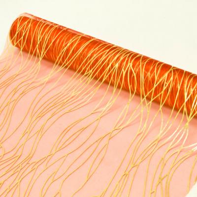 Chemin de table cheveux d ange rouge et or