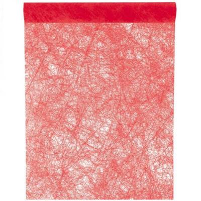 Chemin de table chic fanon rouge
