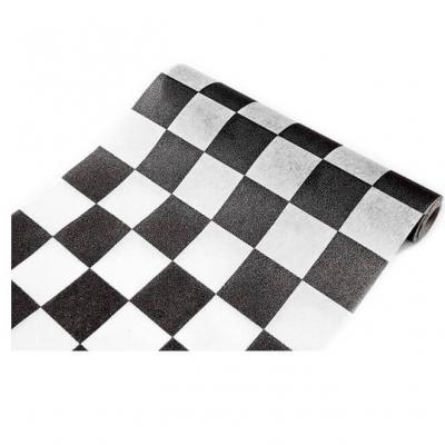 Chemin de table damier moto voiture