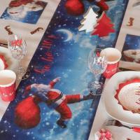 Chemin de table decoration pere noel hohoho