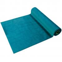 Chemin de table elegant en velours bleu canard