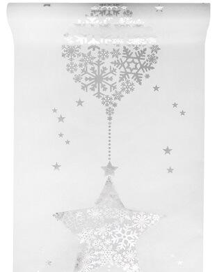 Chemin de table flocon blanc