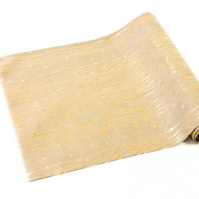 Chemin de table goutte camel et or