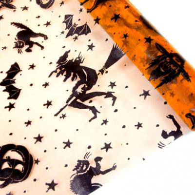 Chemin de table Halloween organza noir et orange 5m (x1) REF/ORG613