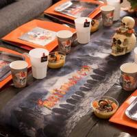 Chemin de table halloween cimetiere lugubre