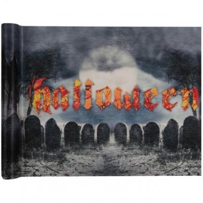 Chemin de table Halloween cimetière hanté 30cm x 5m (x1) REF/6558