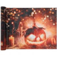 Chemin de table lumineux halloween citrouille