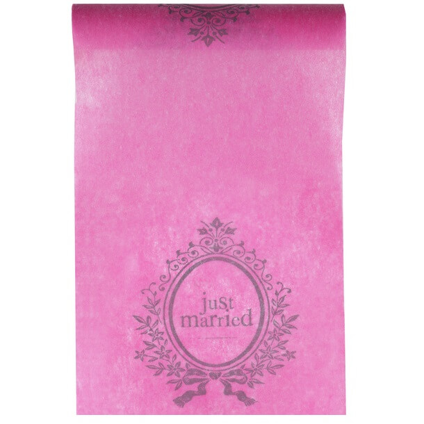 Chemin de table mariage fuchsia just married