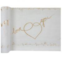 Chemin de table mariage just married or