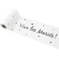 Chemin de table mariage vive les maries argent