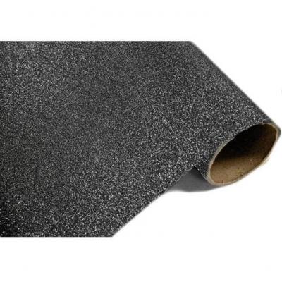 Chemin de table metallique paillete noir