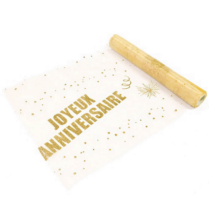 Chemin de table or anniversaire paillete copie