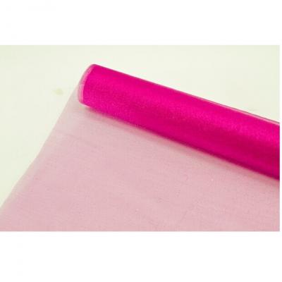 Chemin de table organdi brillant fuchsia