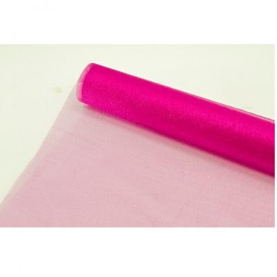 Chemin de table fuchsia organza brillant (x1) REF/ORG050