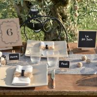 Chemin de table polylin argent 2