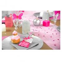 Chemin de table rose 4