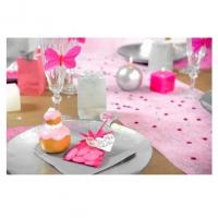 Chemin de table rose 4