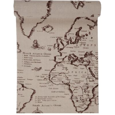 Chemin de table voyage autour du monde 29cm x 3m (x1) REF/5002