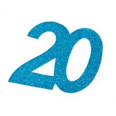 Chiffre anniversaire bleu 20ans (x2) REF/DEC754/20