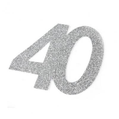 Chiffre anniversaire argent 40ans (x2) REF/DEC754/40