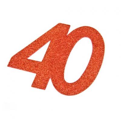 Chiffre anniversaire rouge 40ans (x2) REF/DEC754/40