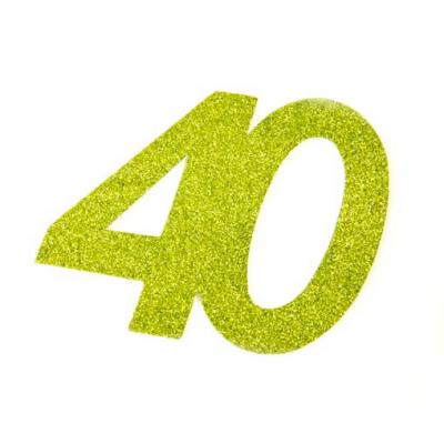 Chiffre anniversaire vert 40ans (x2) REF/DEC754/40