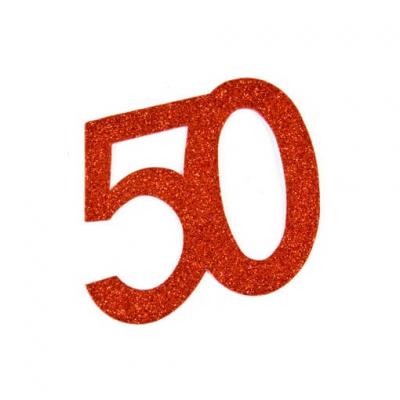 Chiffre anniversaire rouge 50ans (x2) REF/DEC754/50