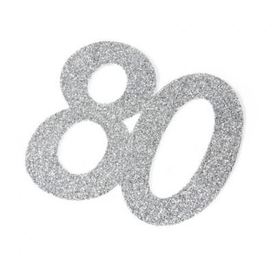Chiffre anniversaire 80ans argent