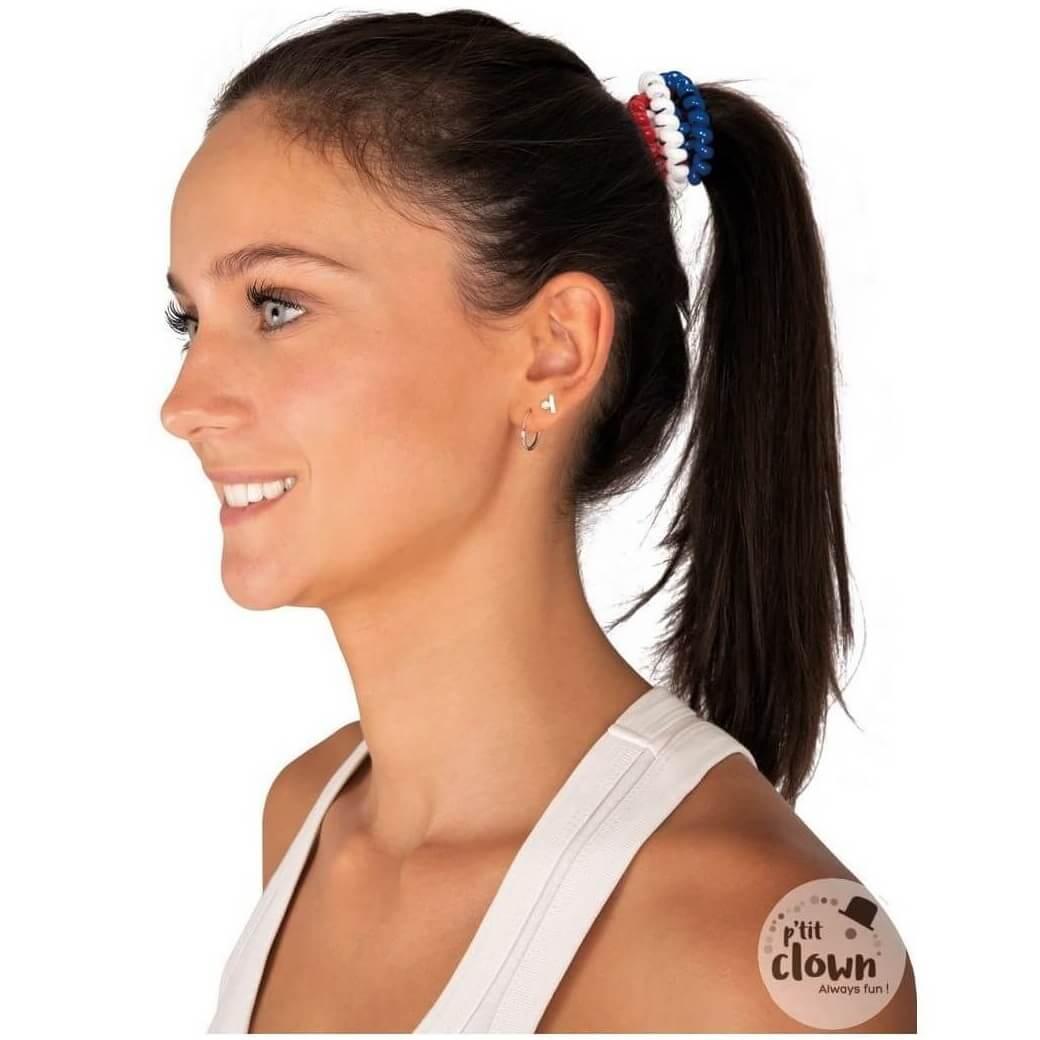 Chouchou pour cheveux france tricolore bleu blanc rouge